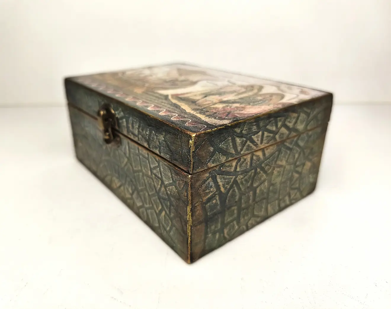 Odysseus and the Sirens Mosaic Keepsake Box, The Odyssey Handmade Greek Mythology Gift - Image 9